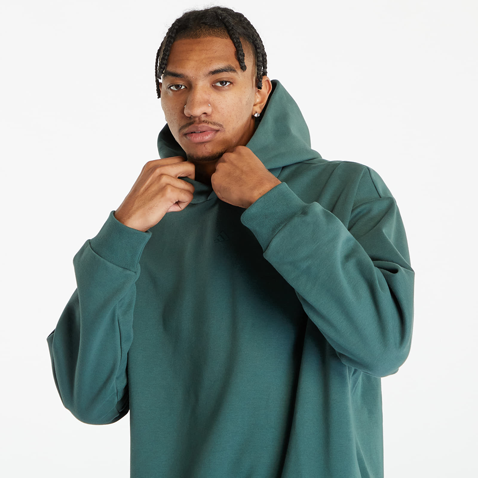 Bluzy adidas Basketball Hoodie UNISEX Mineral Green