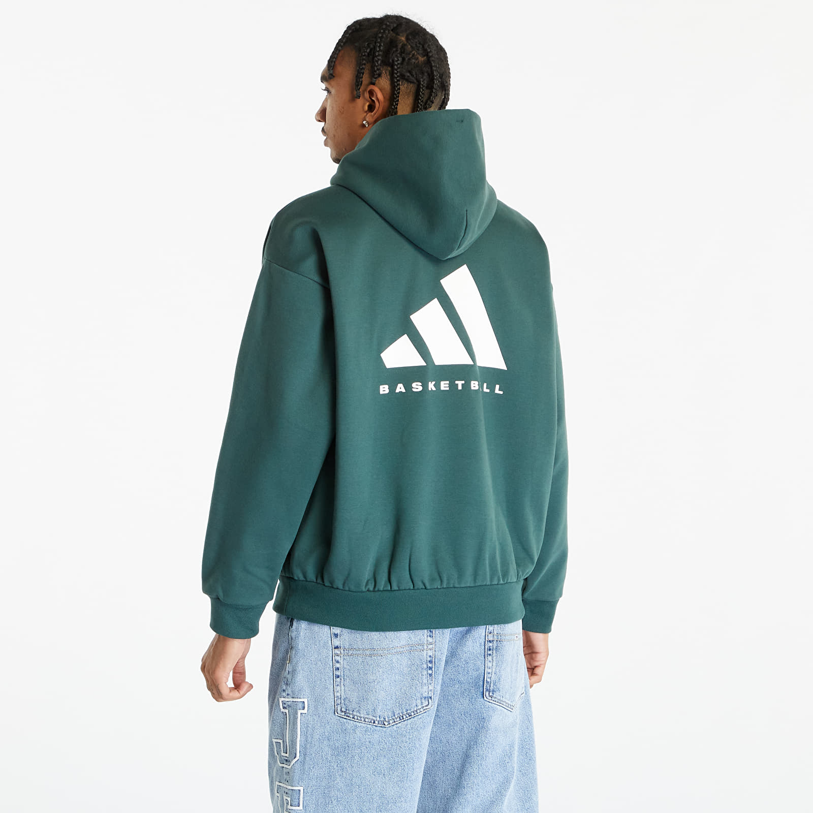 Bluzy adidas Basketball Hoodie UNISEX Mineral Green