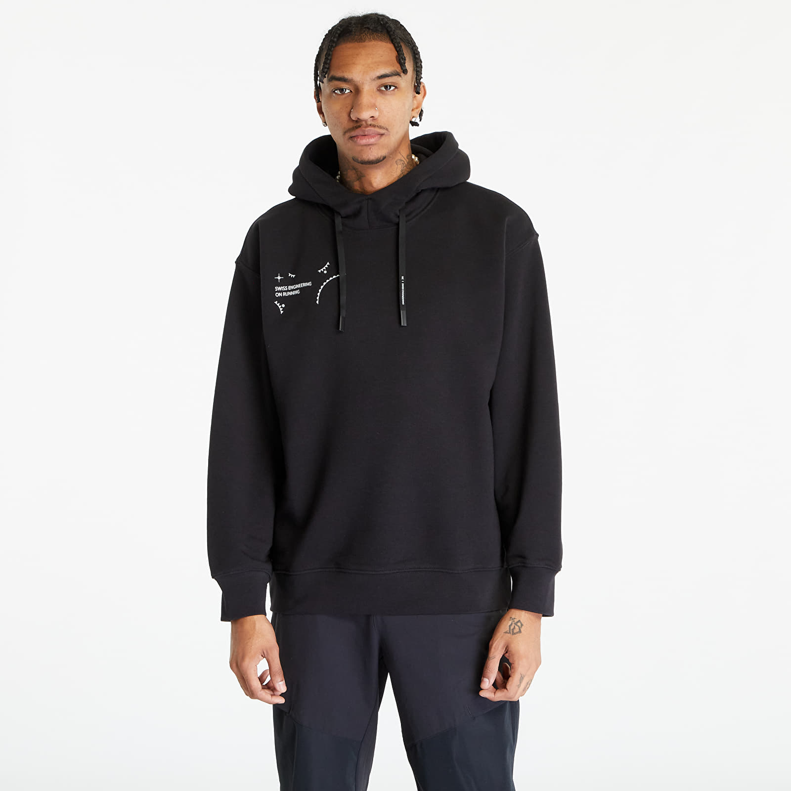 Kapucnis pulóverek és pulcsik On Graphic Club Hoodie Black/ White