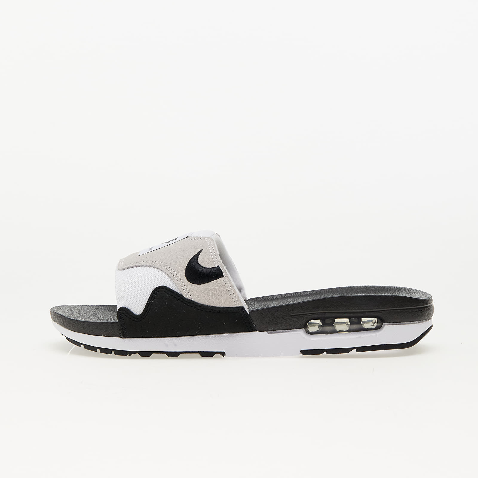 Levně Nike Air Max 1 Slide White/ Black-Lt Neutral Grey