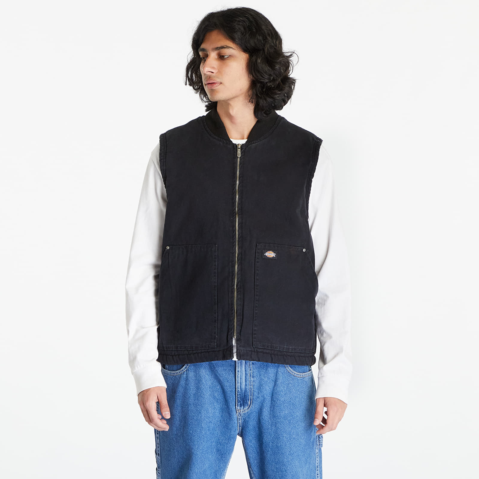Vests Dickies Duck Canvas Vest Stone Washed Black