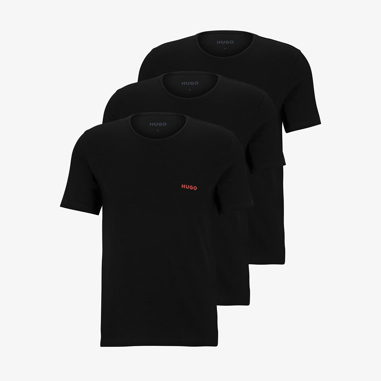 T shirts Hugo Boss Crew Neck Cotton T Shirt 3 Pack Black Footshop