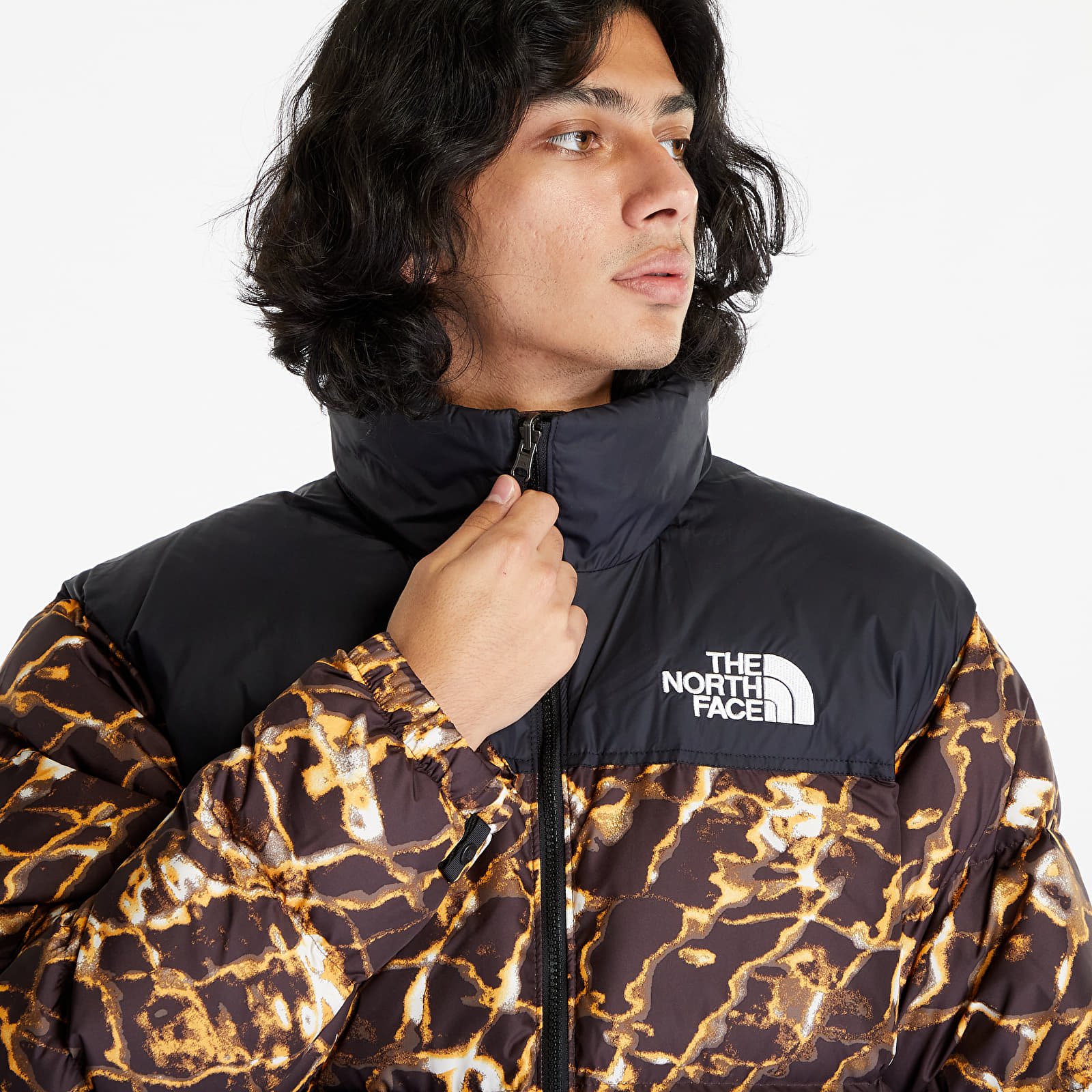 Kurtki The North Face M 1996 Retro Nuptse Jacket Coal Brown Wtrdstp/ TNF Black