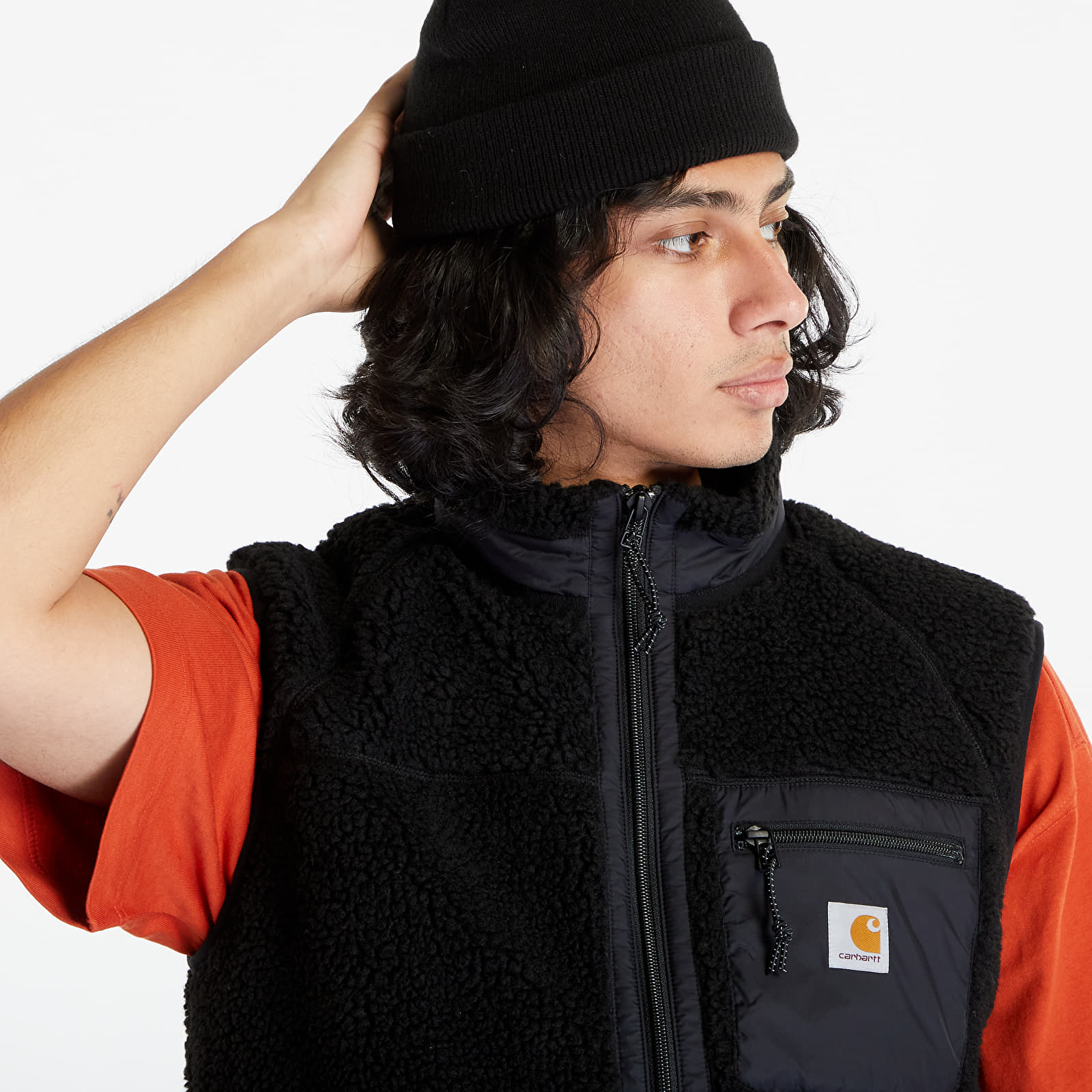Mellények Carhartt WIP Prentis Vest Liner Black/ Black