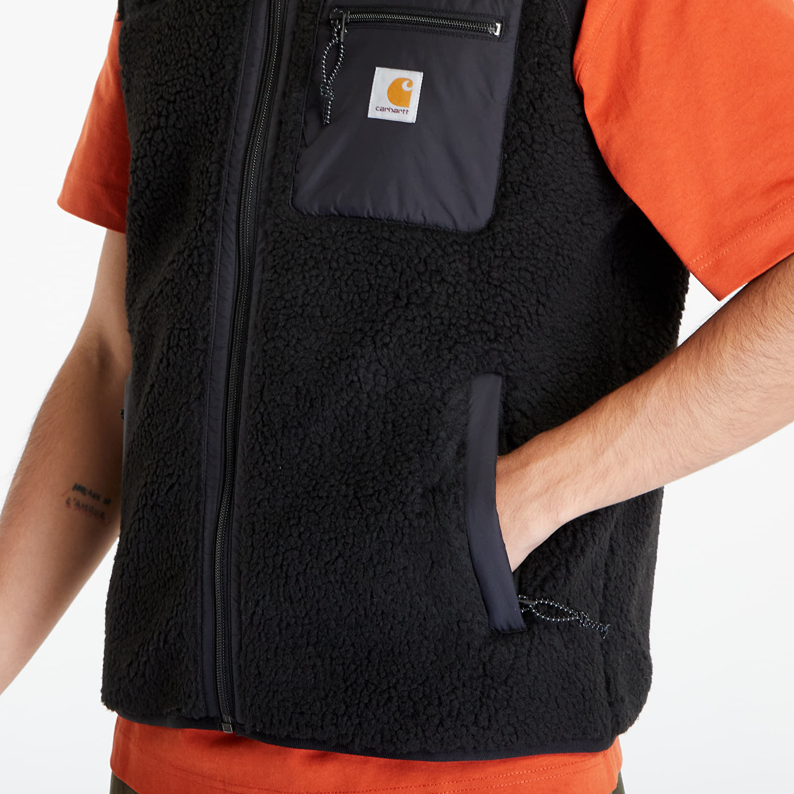 Mellények Carhartt WIP Prentis Vest Liner Black/ Black