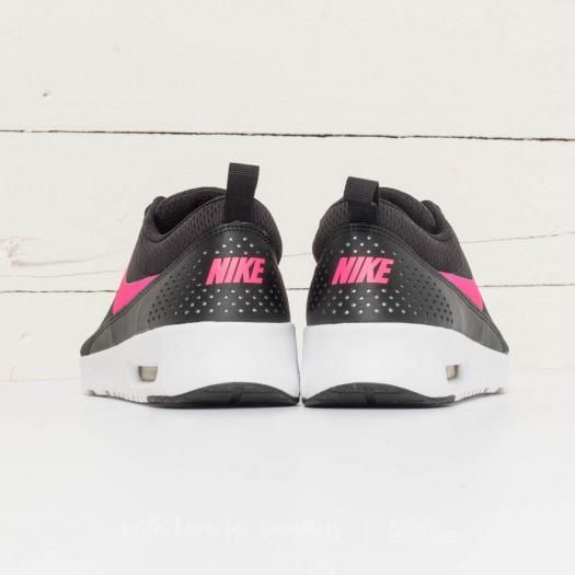 Nike thea pink and black cheap