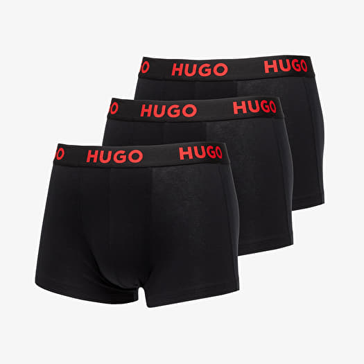 Boxer shorts Hugo Boss Logo-Waistband Stretch Trunks 3-Pack Black