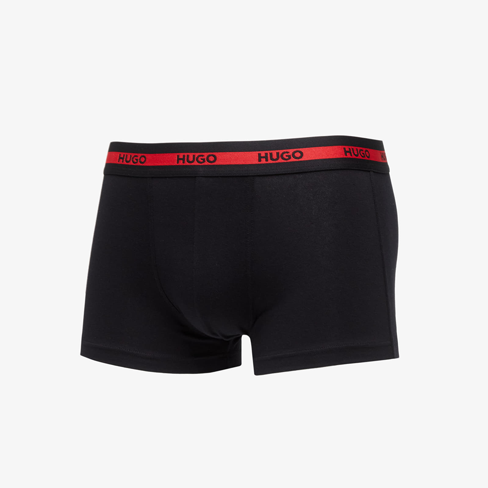 Bokserki Hugo Boss Logo-Waistband Stretch Trunks 3-Pack Black