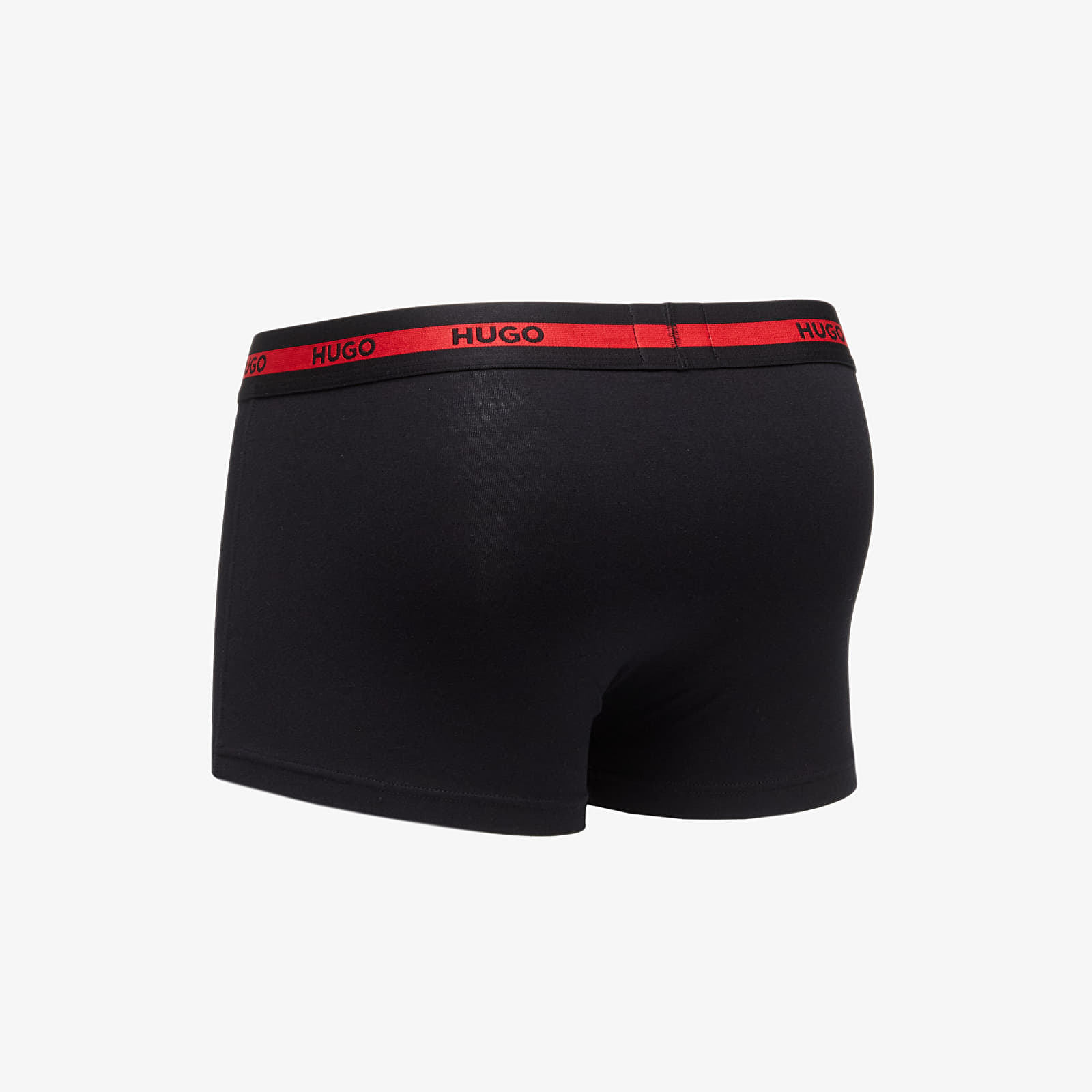Bokserki Hugo Boss Logo-Waistband Stretch Trunks 3-Pack Black