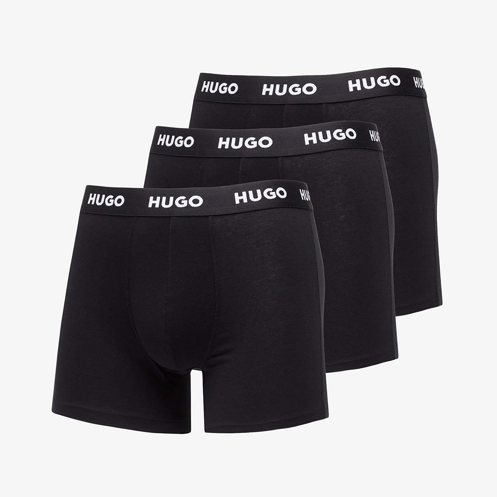 Boxerky Hugo Boss Logo-Waistband Boxer Briefs 3-Pack Black