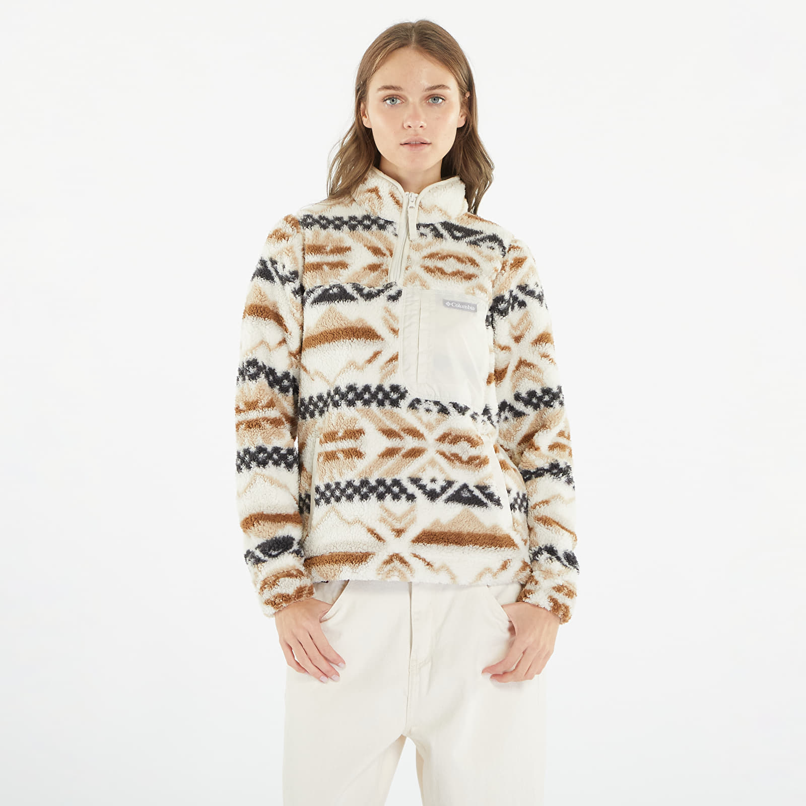 Hoodies and sweatshirts  Columbia West Bend™ 1/4 Zip Pullover Chalk Checkered