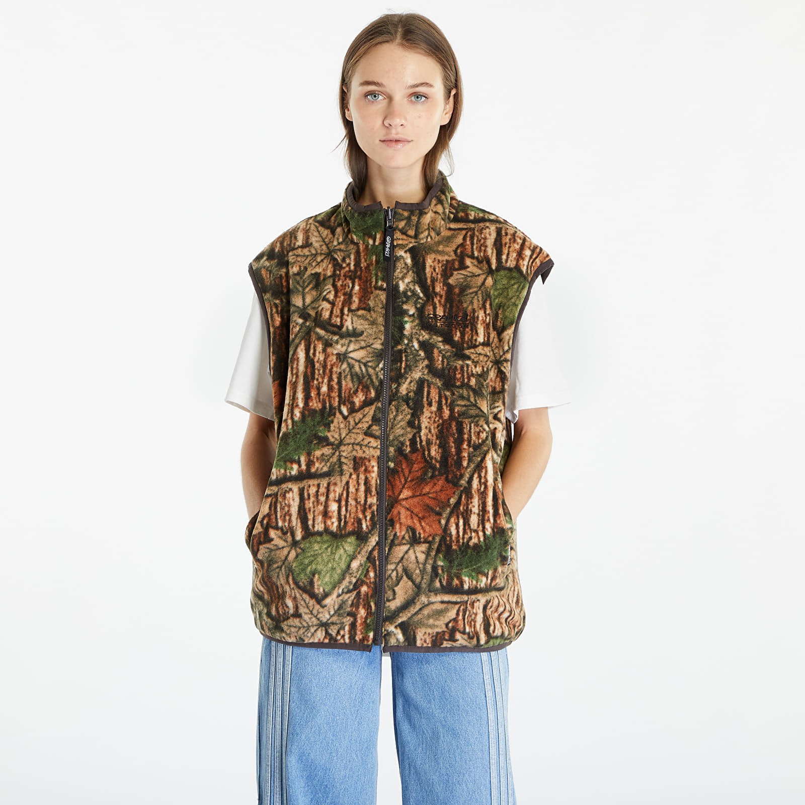 Vester Gramicci Reversible Fleece Vest UNISEX Leaf Camo