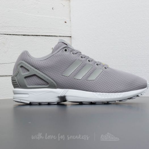 Mens grey adidas zx flux trainers best sale