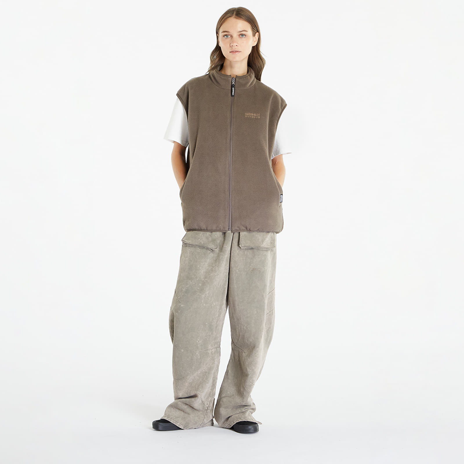 Gramicci Reversible Fleece Vest UNISEX Taupe | Footshop