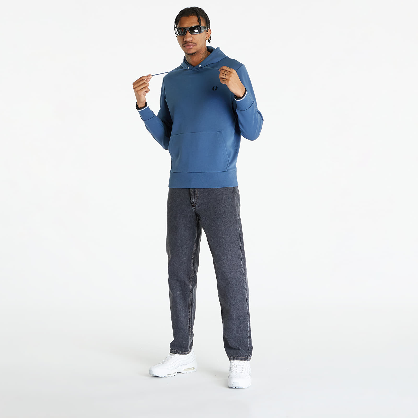 Sudaderas FRED PERRY Tipped Hooded Sweatshirt Midnight Blue