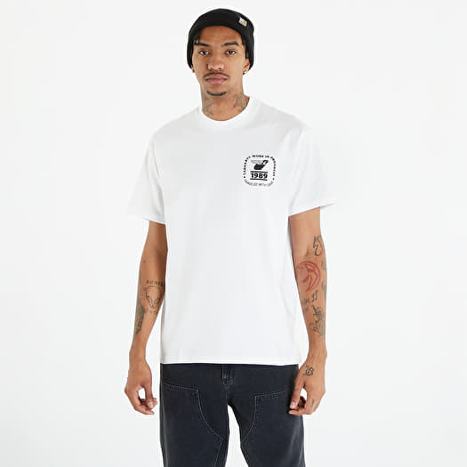 T-shirt Carhartt WIP Short Sleeve Stamp State T-Shirt White/ Black