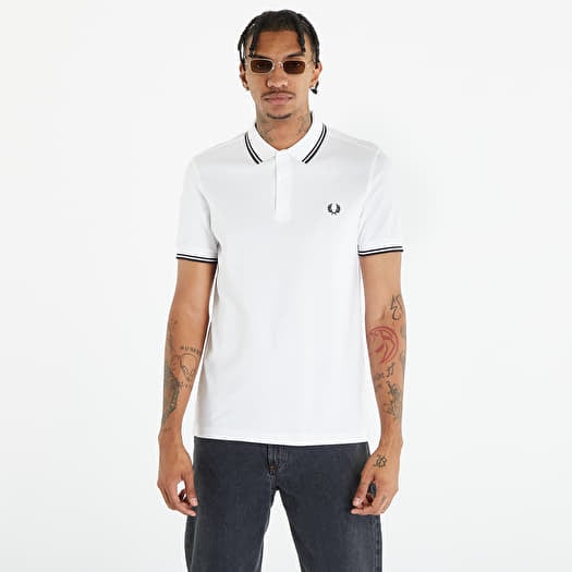 Tričko FRED PERRY Twin Tipped Short Sleeve Tee White