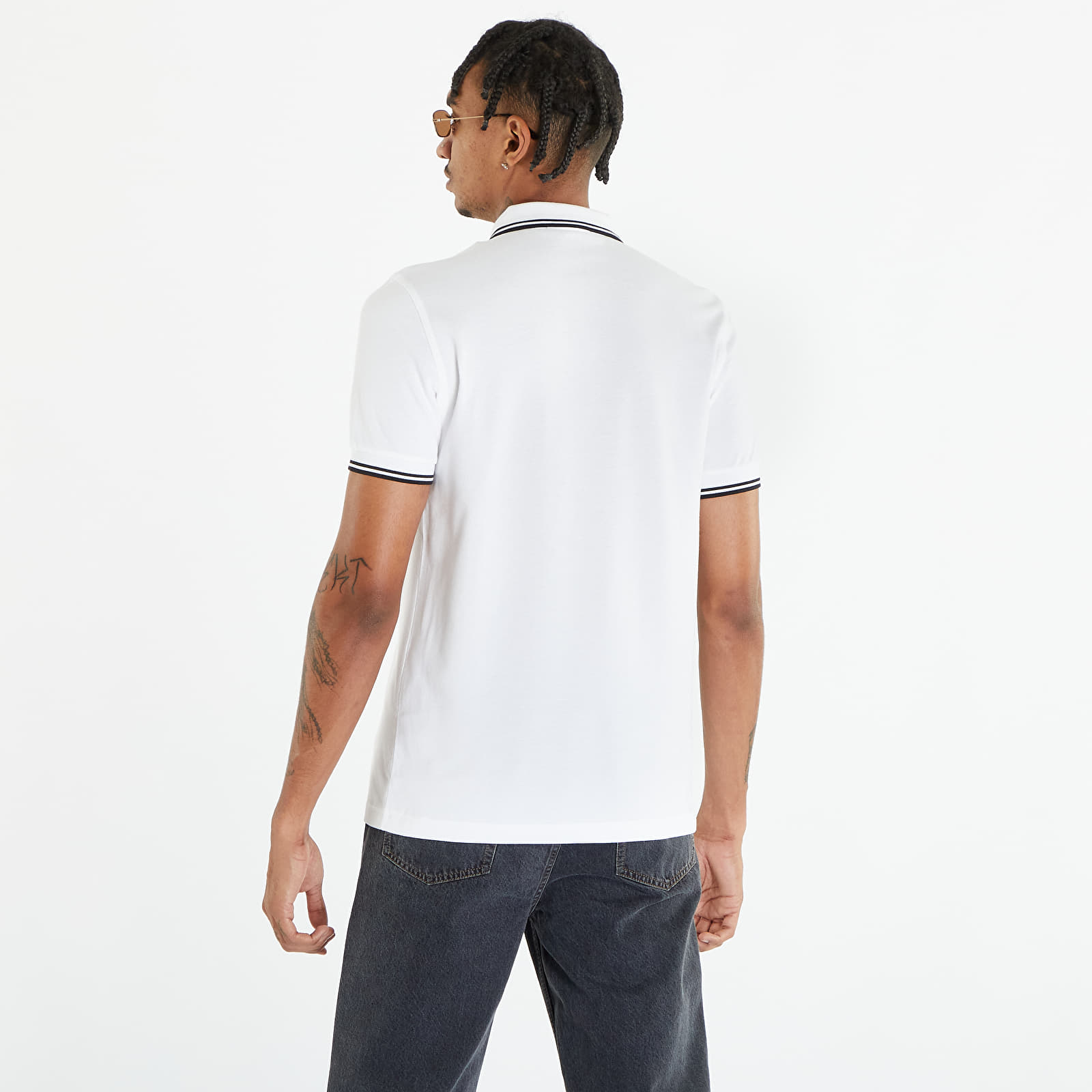 Koszulki FRED PERRY Twin Tipped Short Sleeve Tee White