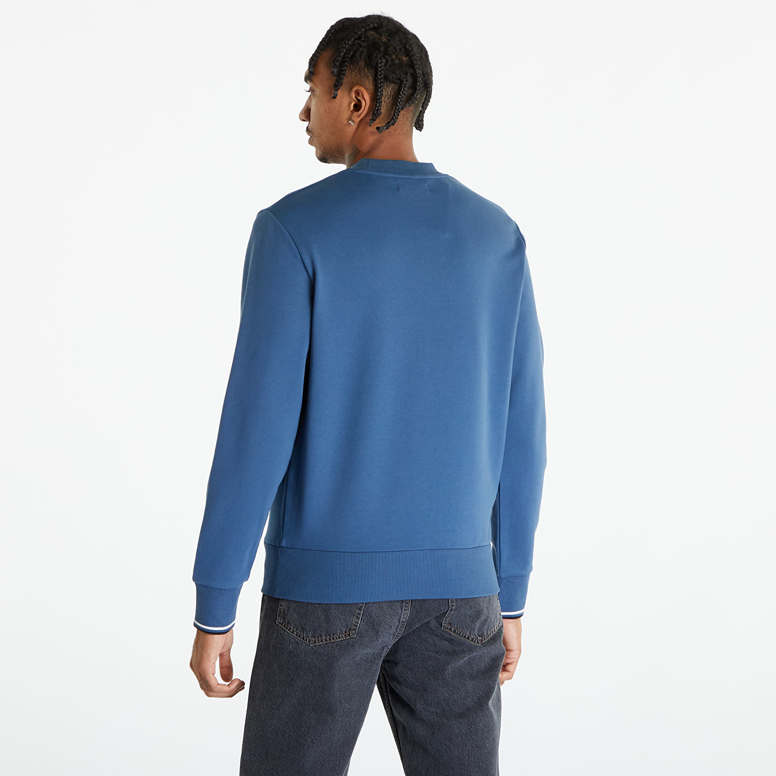 Blue fred perry sweatshirt discount
