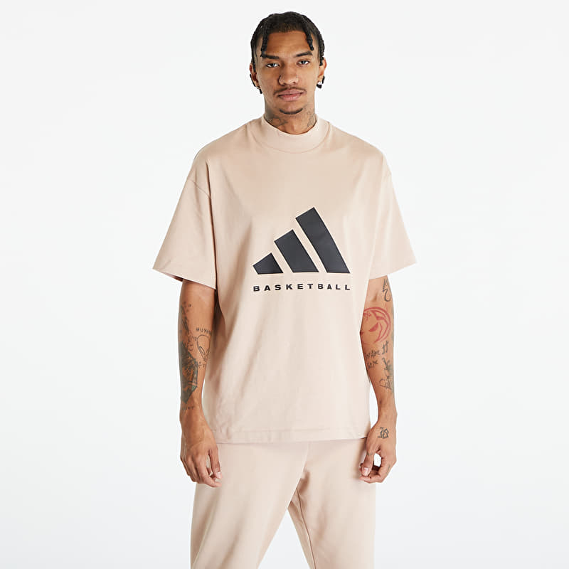 T-skjorte adidas Basketball Tee Ash Pearl