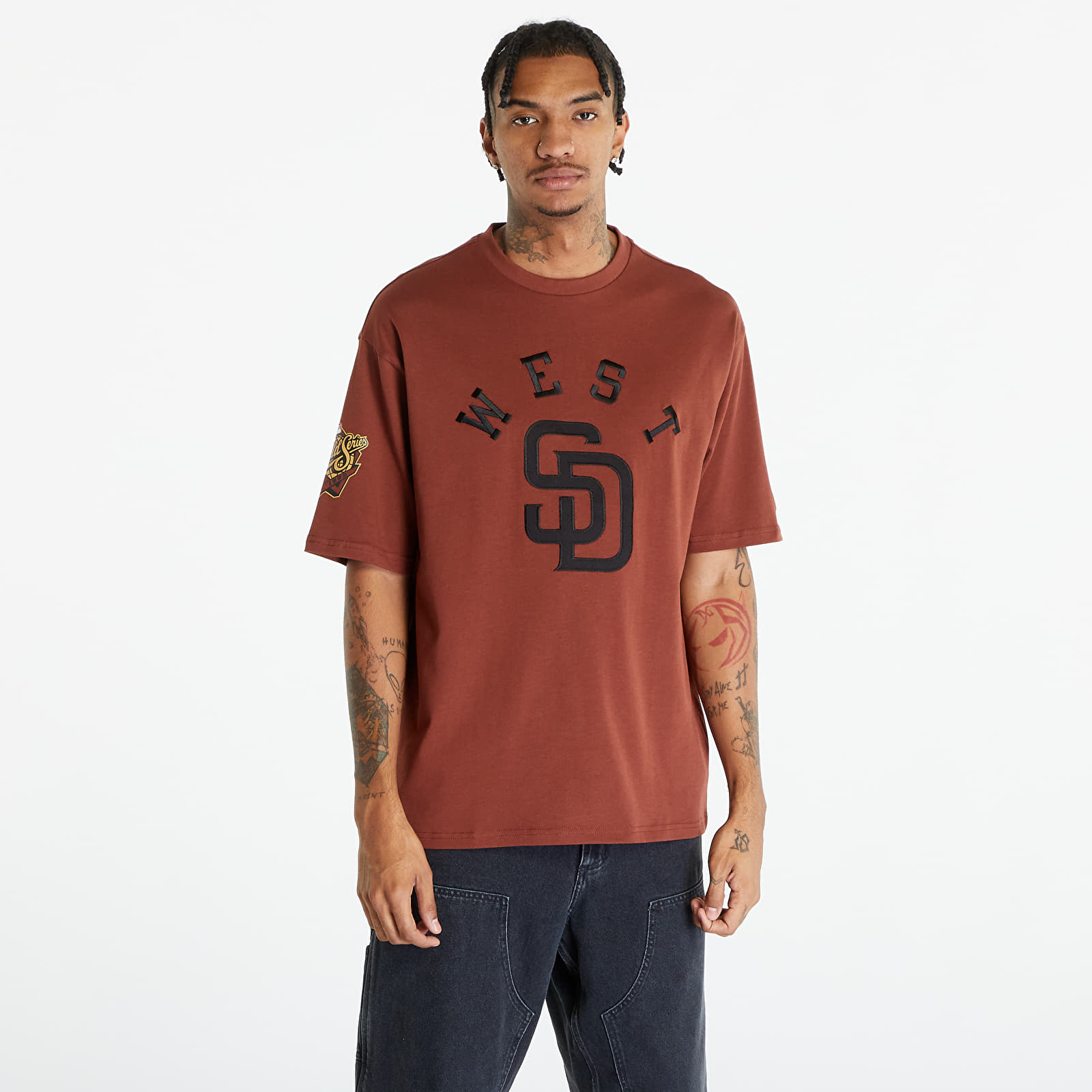 Levně New Era San Diego Padres Oversized T-Shirt UNISEX Brown