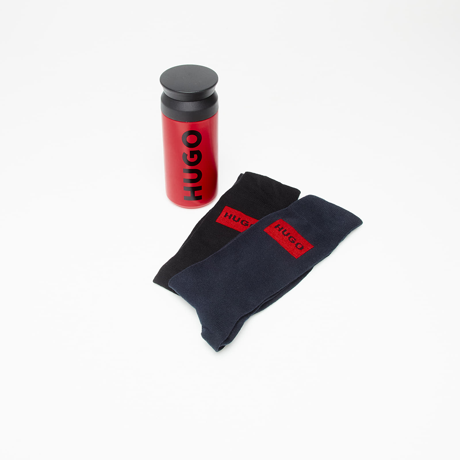 Socken Hugo Boss 2 Pack Sock Becher Gadget Giftset Black Red