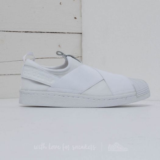 Superstar slip on white mono on sale