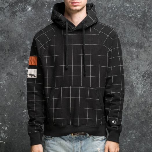 Hoodies and sweatshirts Champion x WOOD WOOD Hooded Sweatshirt Black White Footshop