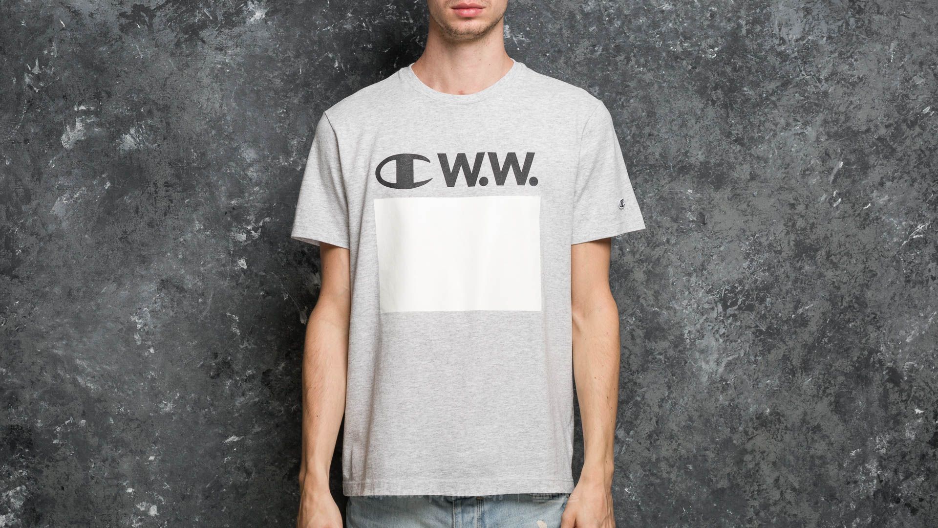 Trička Champion x WOOD WOOD Crewneck T-Shirt Oxford Grey
