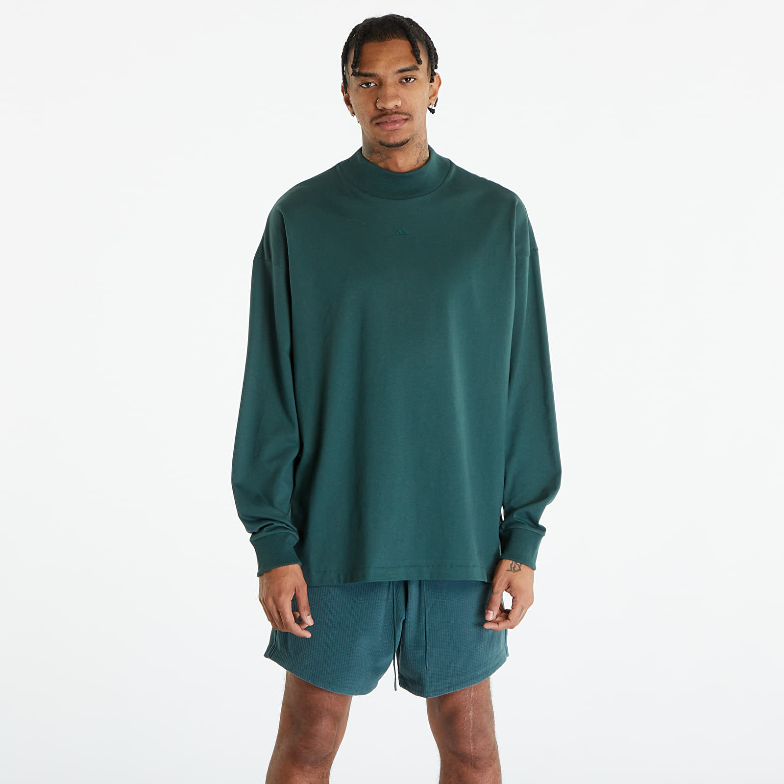 adidas performance one bb l/s tee ineral green