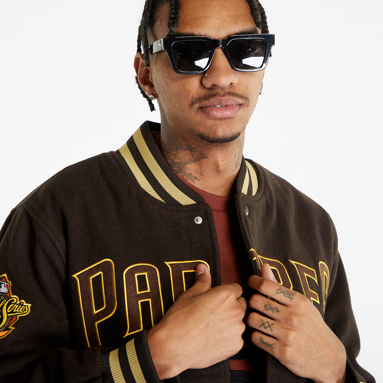 Kurtki New Era San Diego Padres Varsity Jacket UNISEX Brown