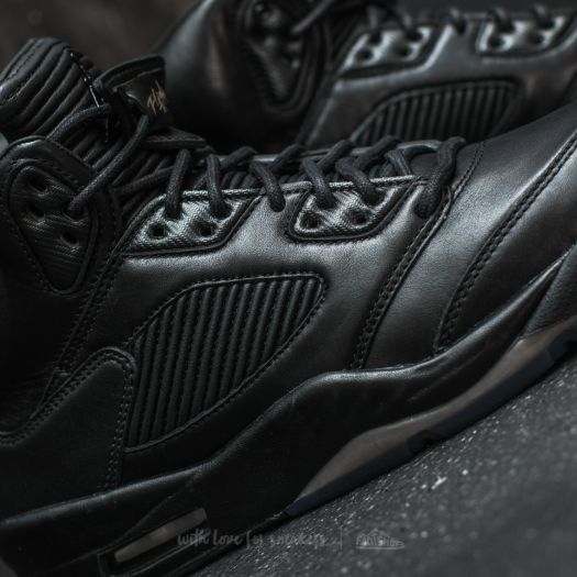 Air jordan 5 all black hot sale