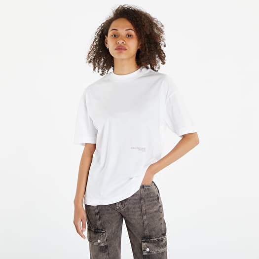 Tričko Calvin Klein Jeans Back Floral Graphic T-Shirt White