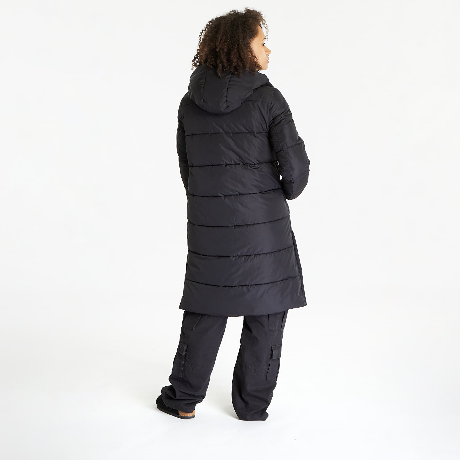 Dzsekik Calvin Klein Jeans Hooded Puffer Coat Black