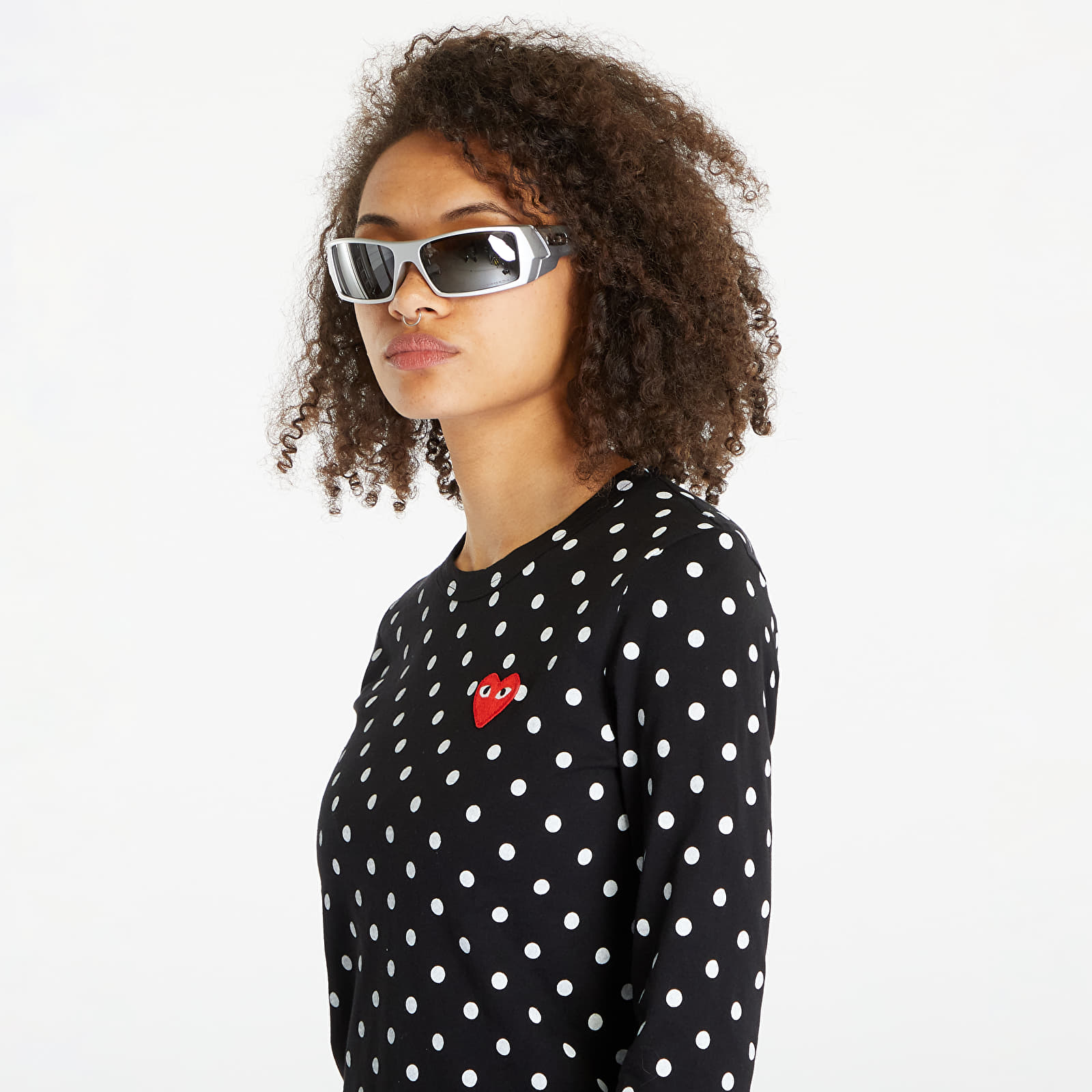 T-paidat Comme des Garçons PLAY Long Sleeve Tee Black