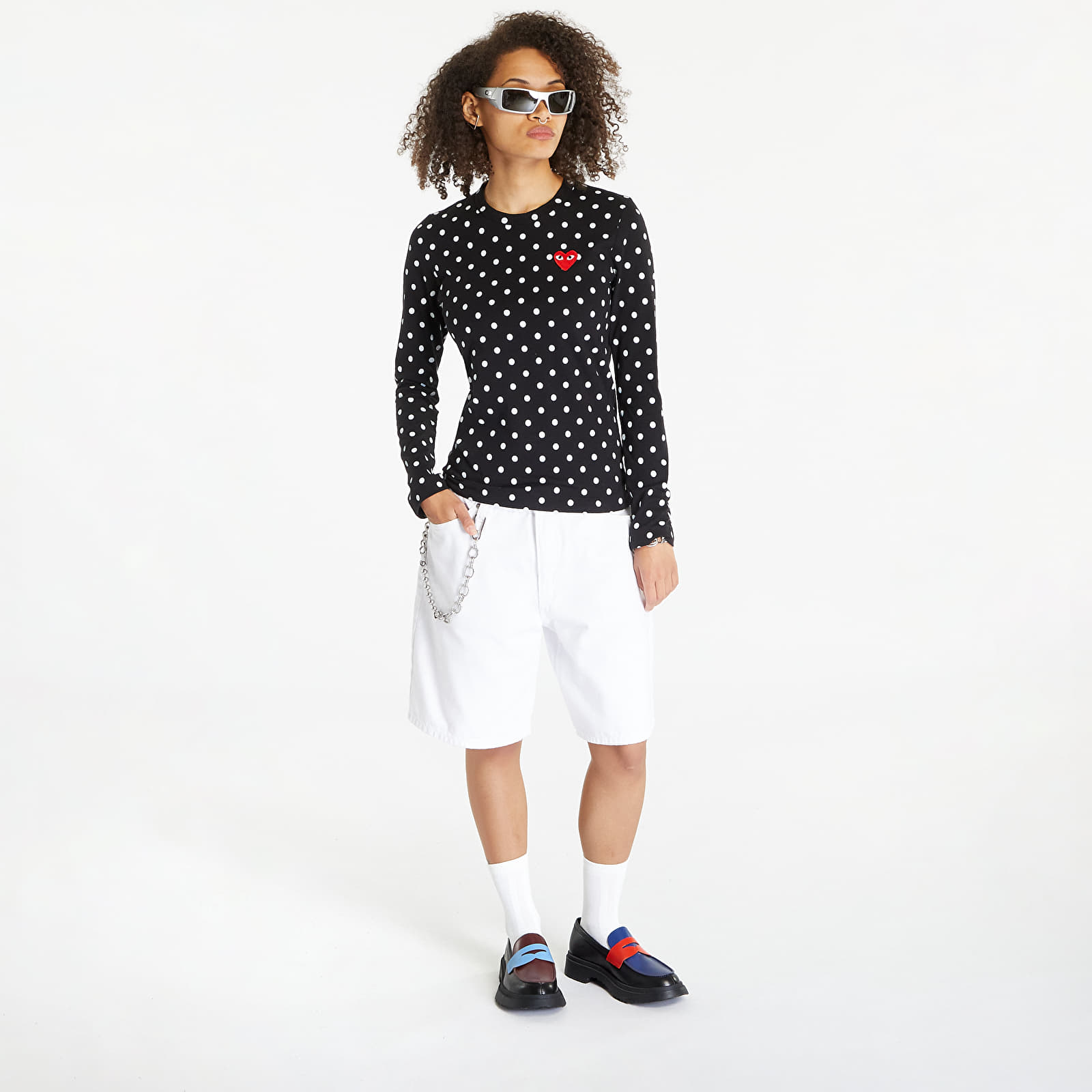 T-paidat Comme des Garçons PLAY Long Sleeve Tee Black