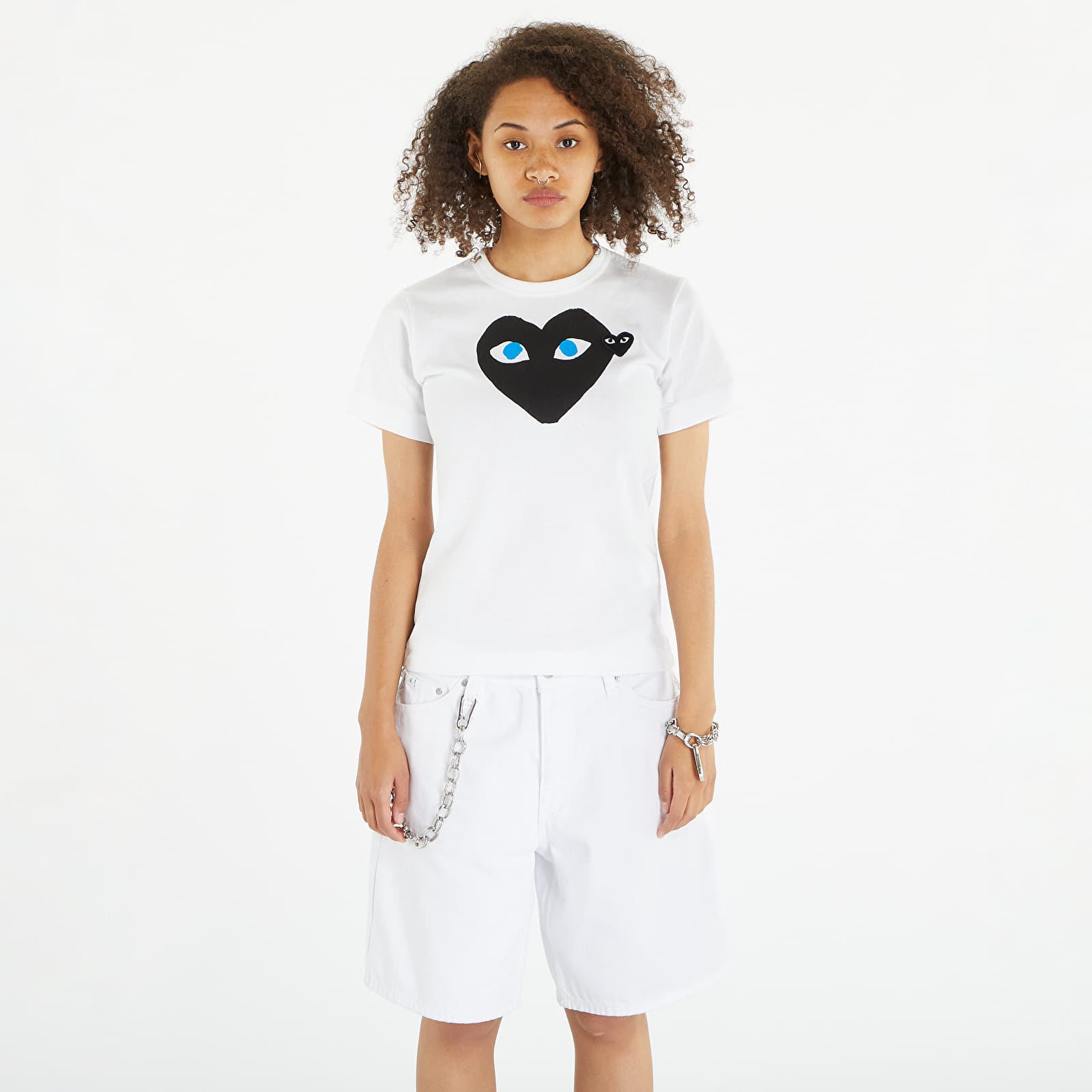 Koszulki Comme des Garçons PLAY Heart Logo Tee White