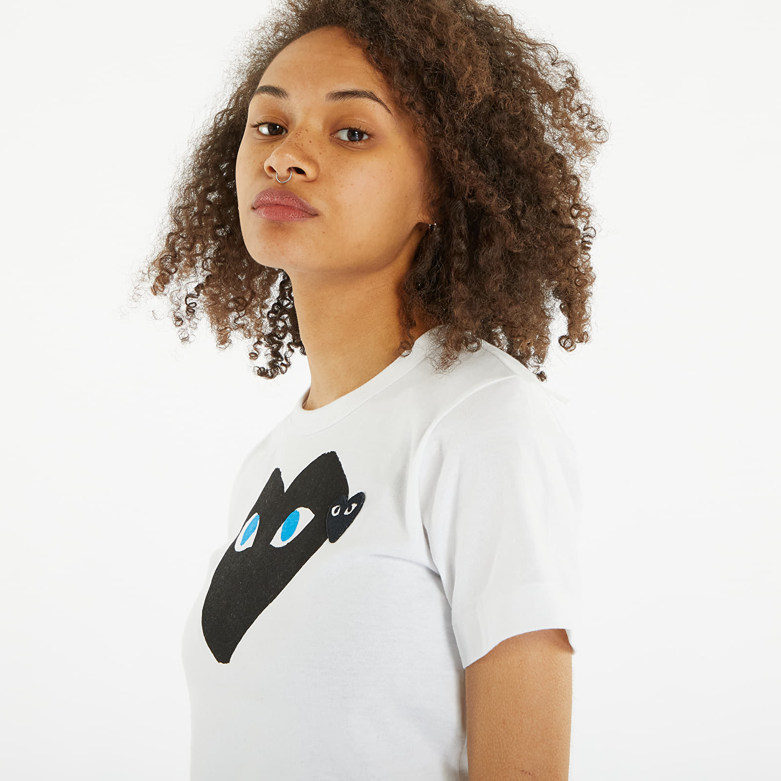 Koszulki Comme des Garçons PLAY Heart Logo Tee White