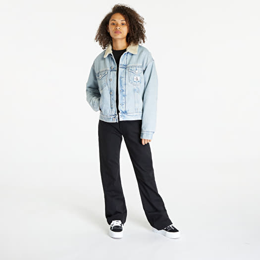 Calvin Klein Unisex Sherpa Denim Jacket in Blue | Lyst UK