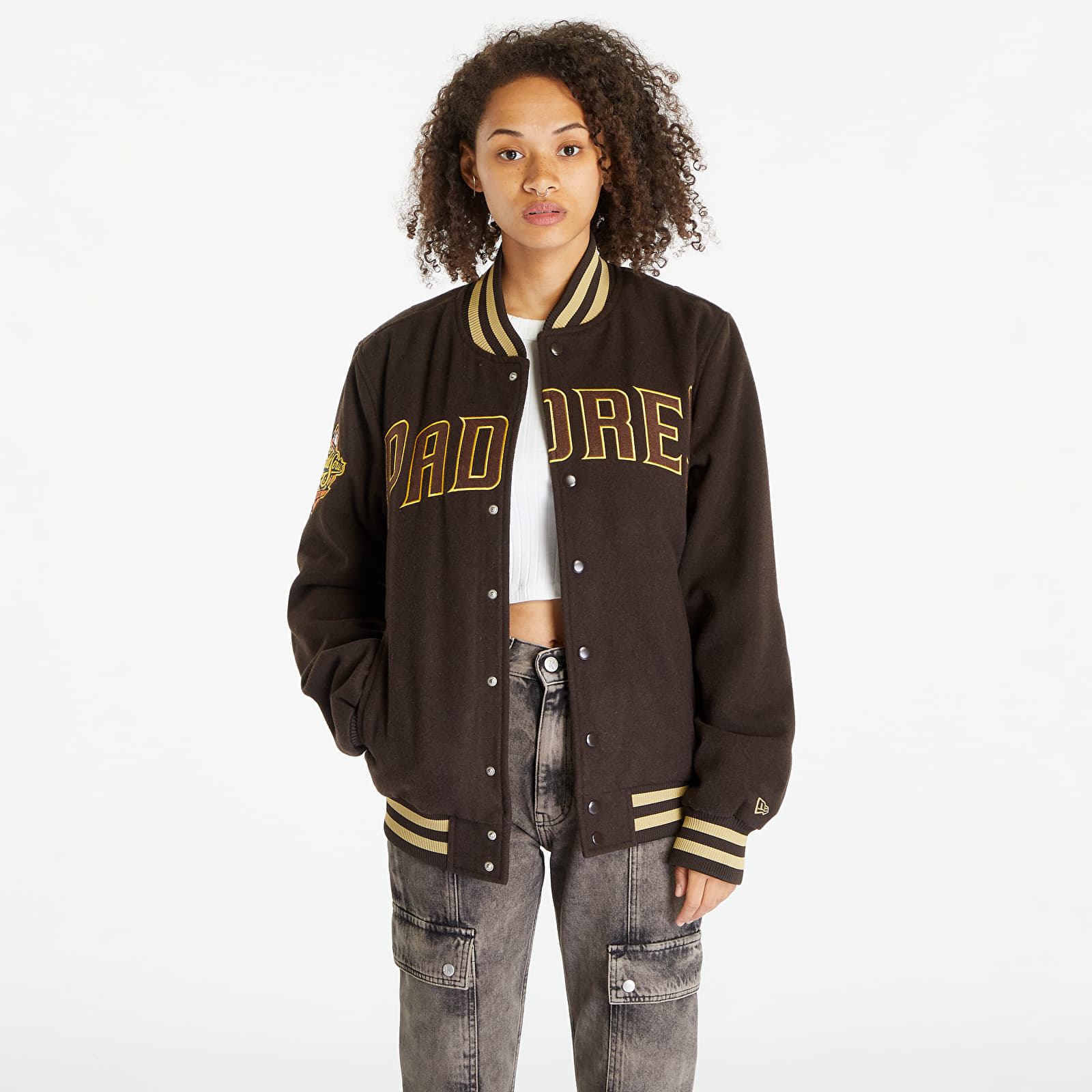 Kurtki New Era San Diego Padres Varsity Jacket UNISEX Brown