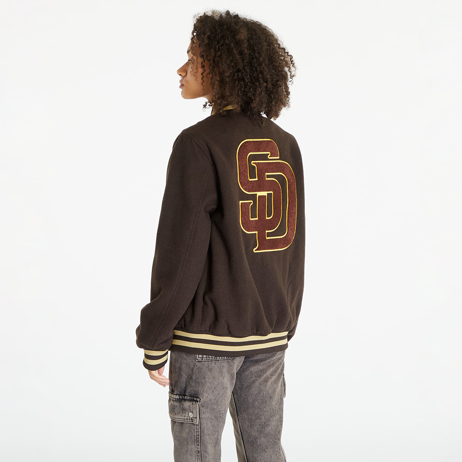 Kurtki New Era San Diego Padres Varsity Jacket UNISEX Brown