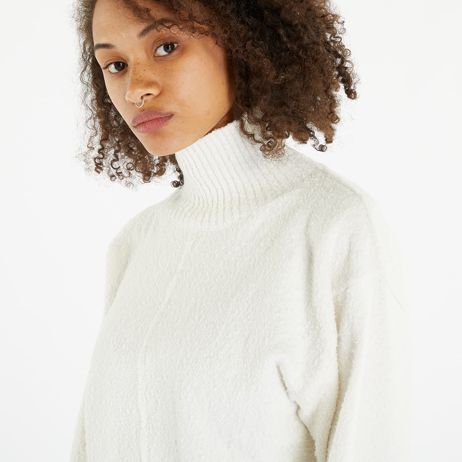 Πουλόβερ Calvin Klein Jeans Boucle High Neck Sweater Ivory