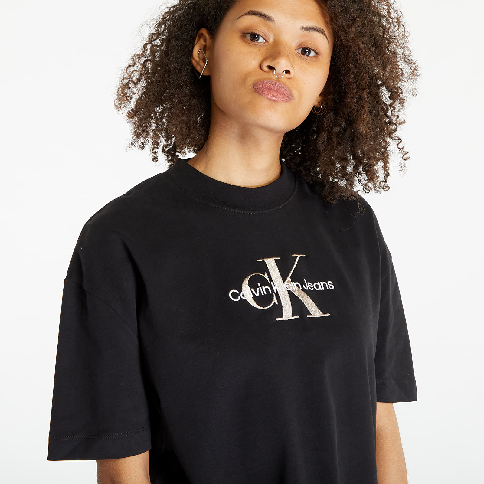 T-shirts Calvin Klein Jeans Cotton Monogram T-Shirt Black