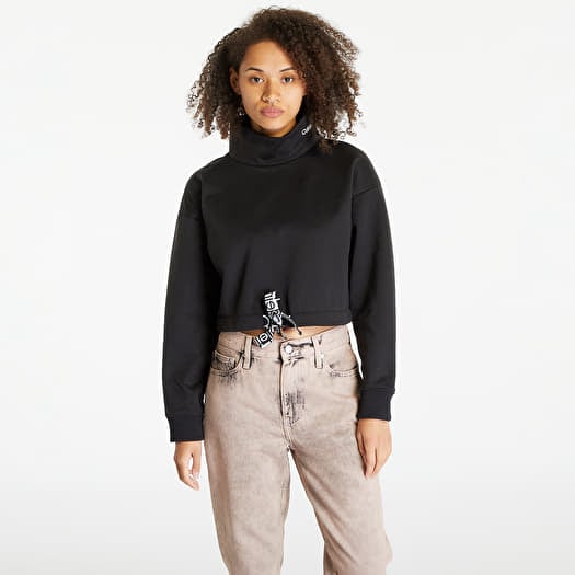 Bluza Calvin Klein Jeans Cropped Logo Tape Sweatshirt Black