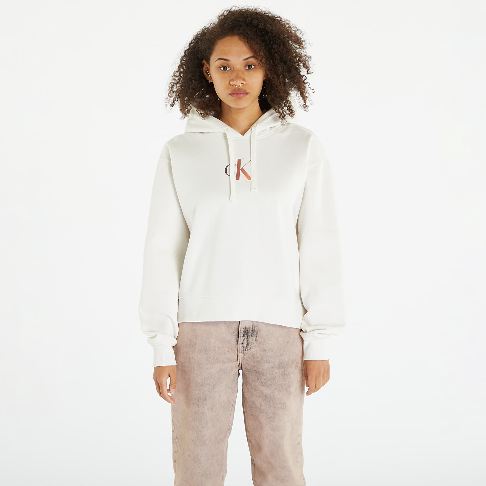 Calvin Klein - jeans gradient ck hoodie white