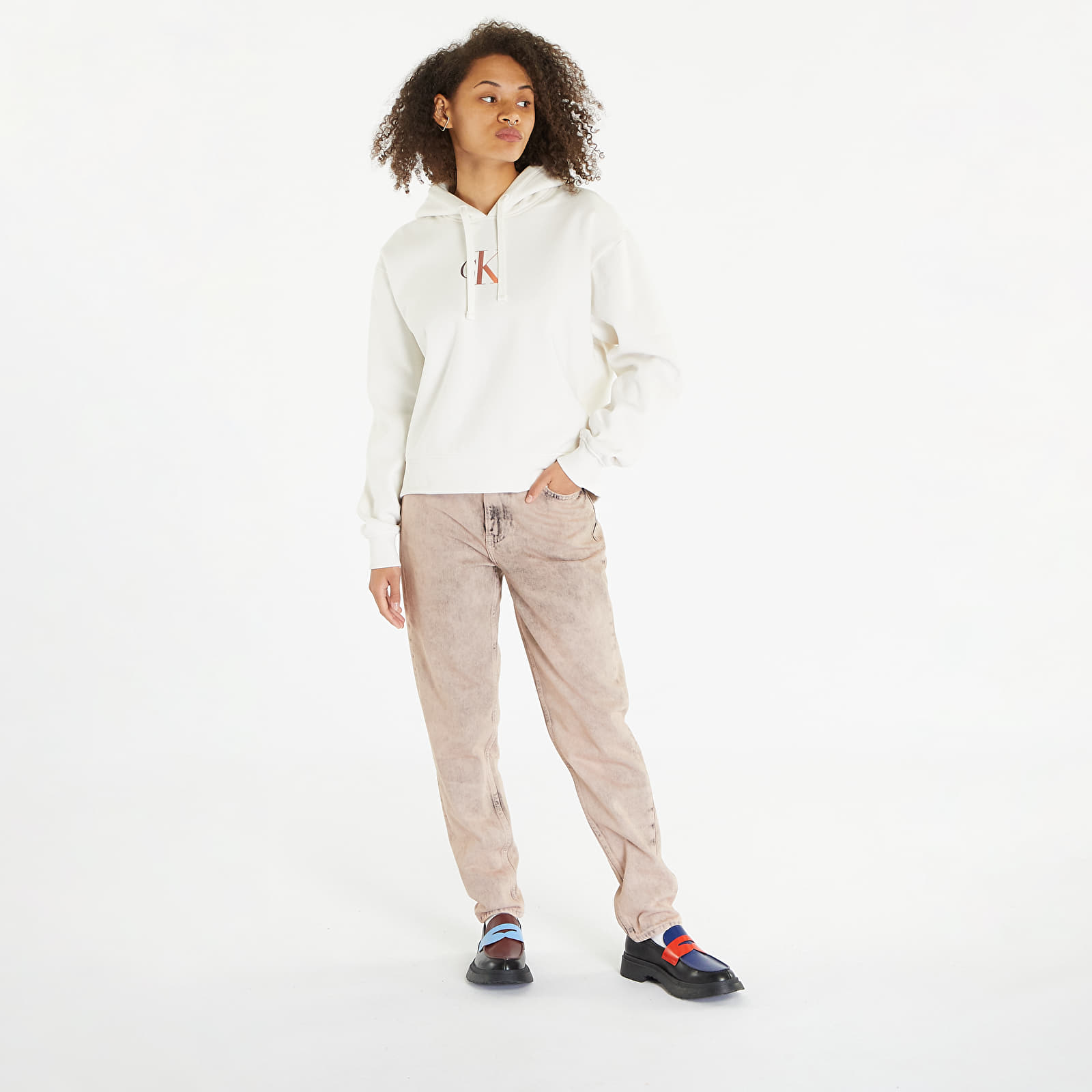 Φούτερ Calvin Klein Jeans Gradient Ck Hoodie White