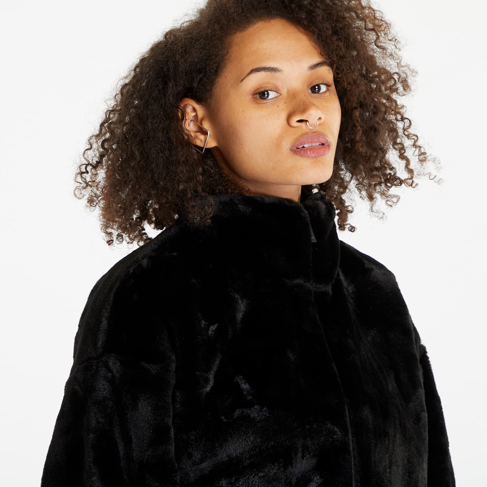 Jassen adidas Faux Fur Jacket Black Footshop