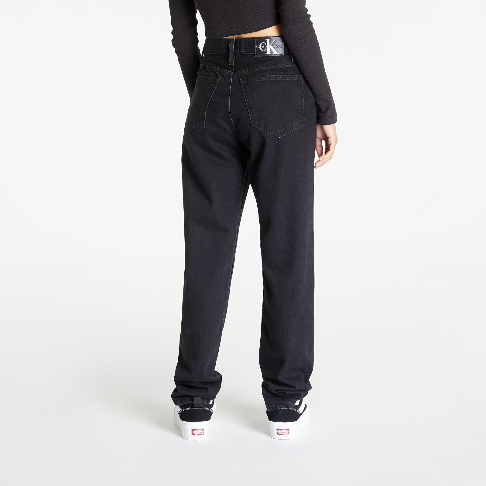 Farmerek és nadrágok Calvin Klein Jeans Authentic Slim Straight Black