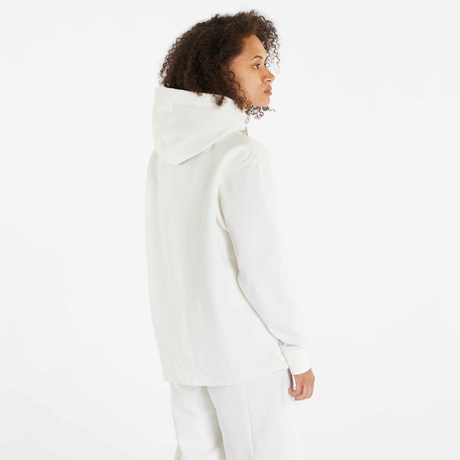 Mikiny Calvin Klein Jeans Oversized Logo Tape Hoodie Ivory