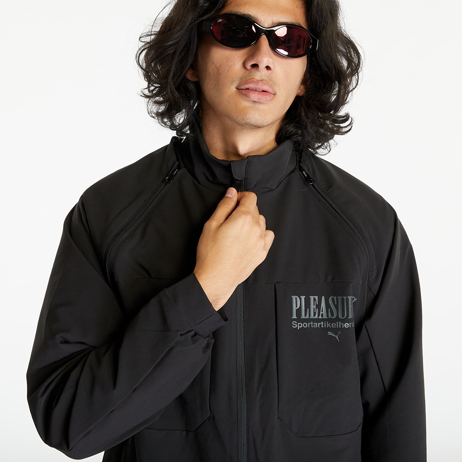 Geci Puma x PLEASURES Zip-Off Jacket Puma Black